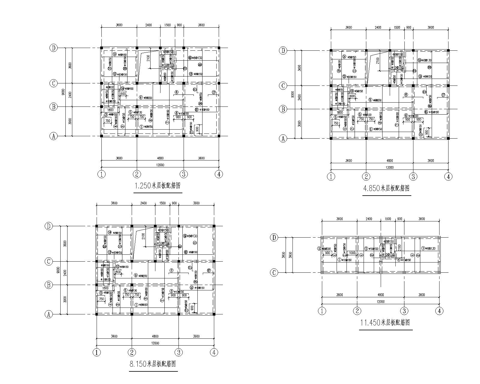 某3层农民住宅砖混结构施工图（CAD）