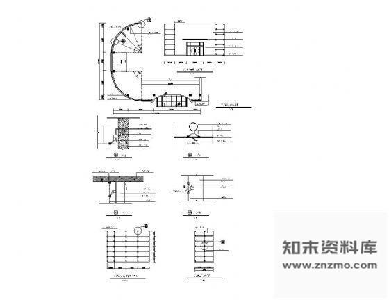 图块/节点点式幕墙施工详图 节点