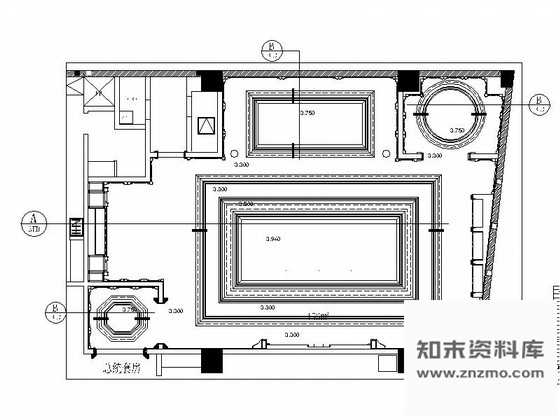 施工图福建某豪华KTV总统包房室内装修施工图