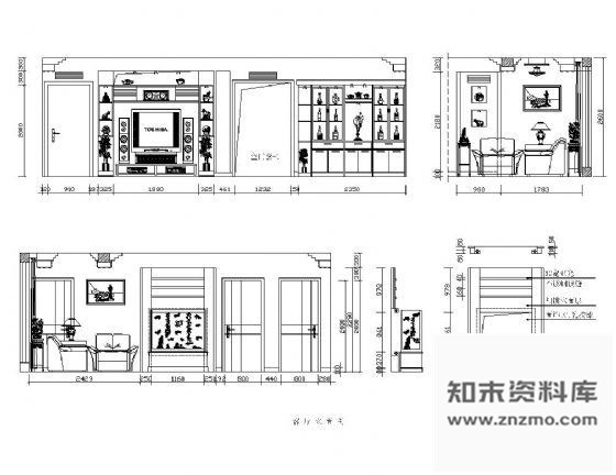 图块/节点客厅立面设计图