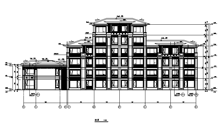 [北京]多层剪力墙联排式住宅建筑施工图（含两版全专业...