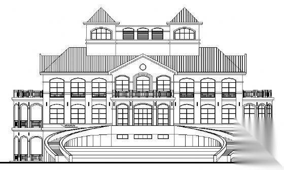 无锡长江国际花园三层会所建筑施工图 娱乐会所