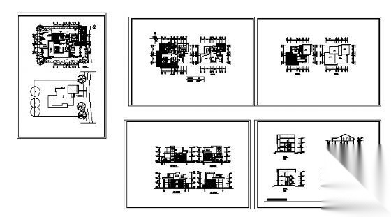 上海某高档小区楼群建筑方案图