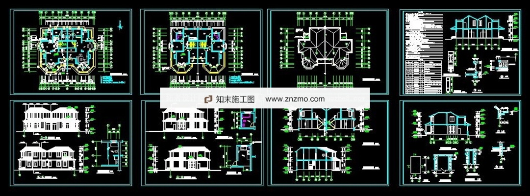 二层别墅建筑施工图-超详细