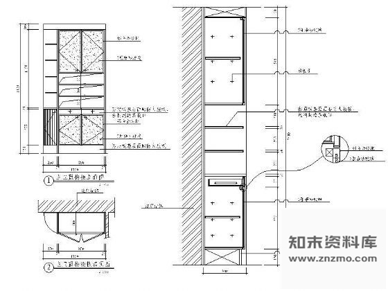图块/节点主卫置物柜详图 柜类