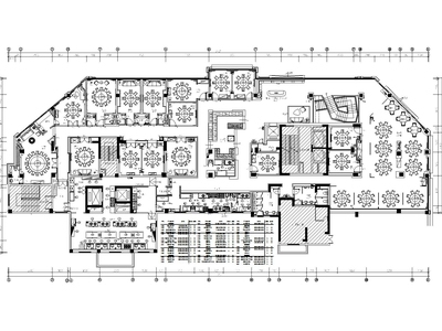 株洲海天渔港酒楼CAD施工图+材料表+效果图