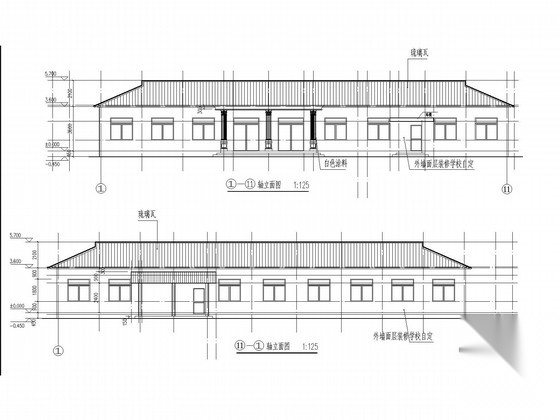 木屋架学校餐厅结构施工图(含建施)