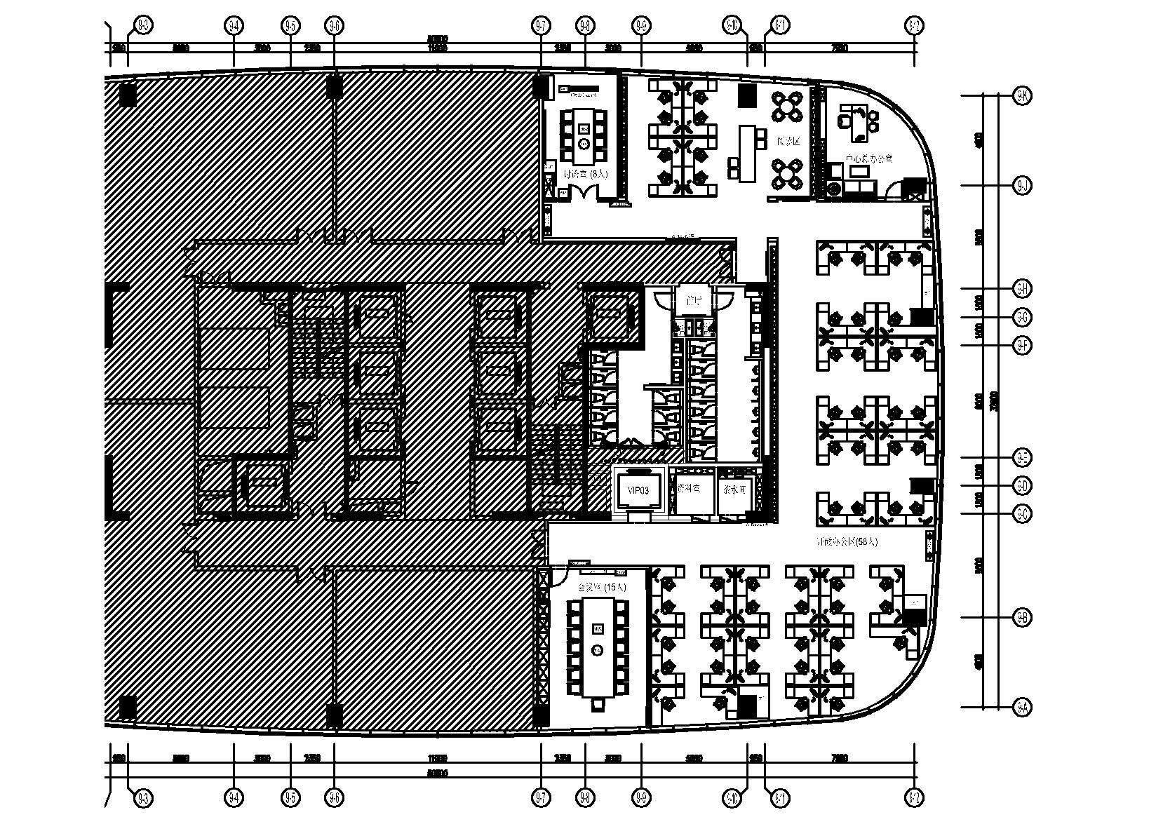 [深圳]-鸿荣源集团总部办公楼施工图+效果图