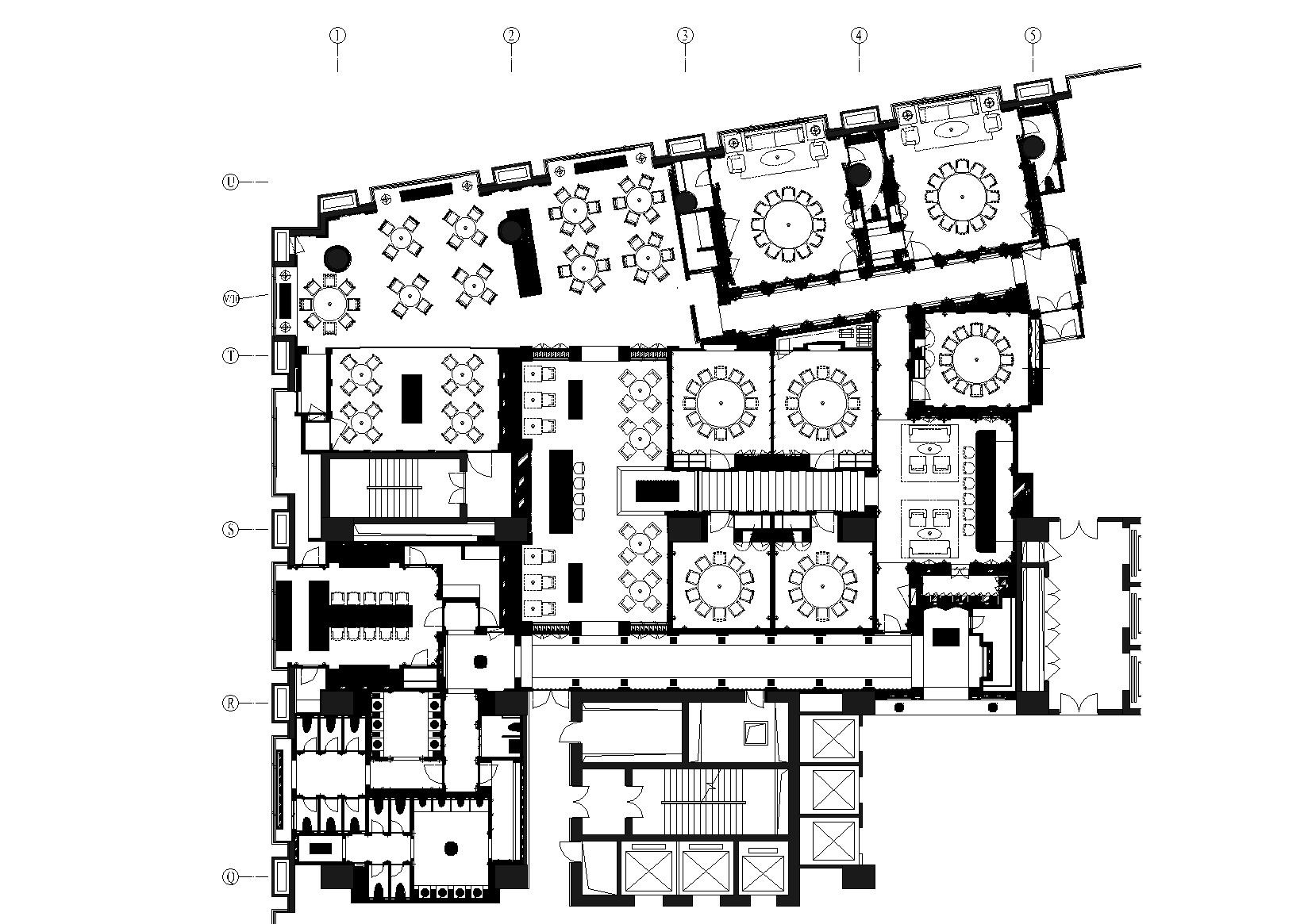 [北京]四季酒店采逸轩中餐厅施工图纸+软装