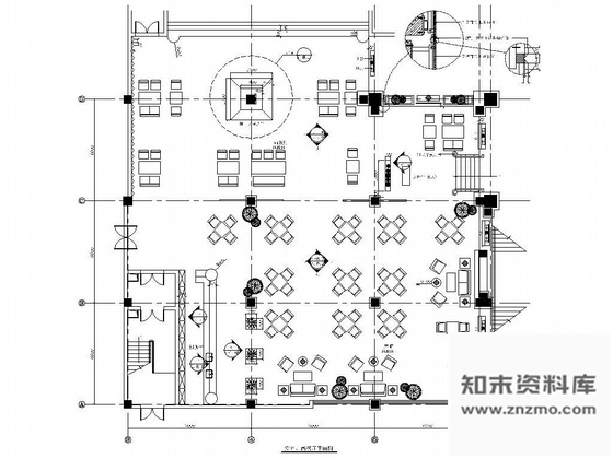 施工图西餐厅及堂吧装修图