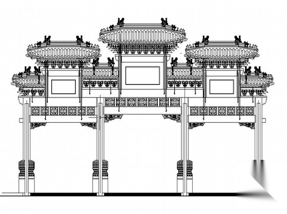 某古建牌楼方案图