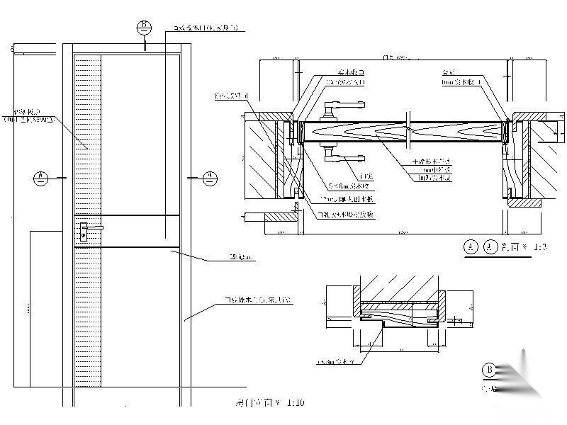家居卧室木门 详图 通用节点