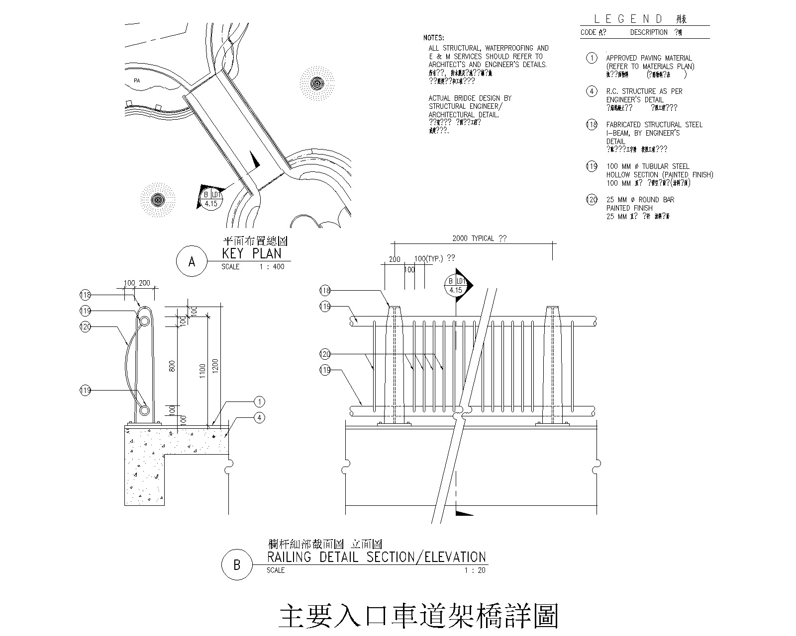 76套围墙栏杆栅栏CAD详图（1-40）