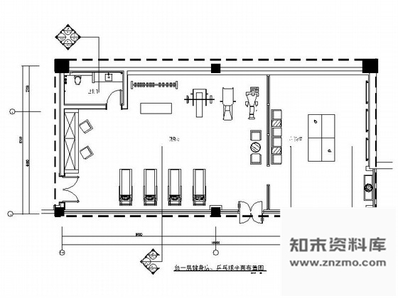 施工图东莞商务酒店高档健身房及影音室室内装修施工图