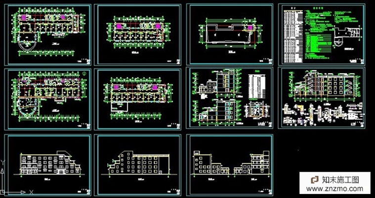 养老院建筑平面图 cad2007 疗养院