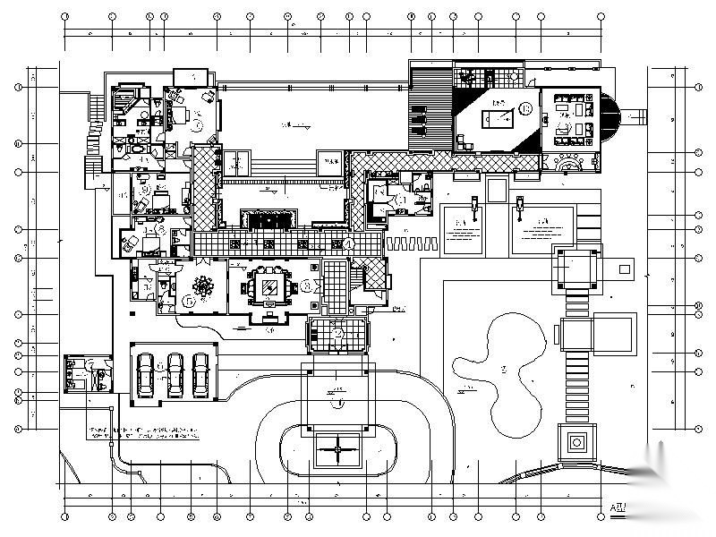 双层国际富豪别墅施工图