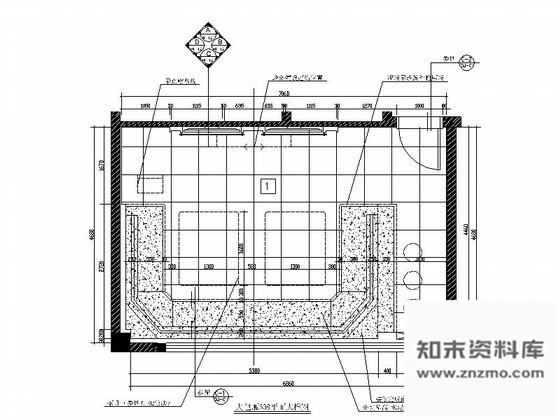 图块/节点立体造型KTV大包厢立面图