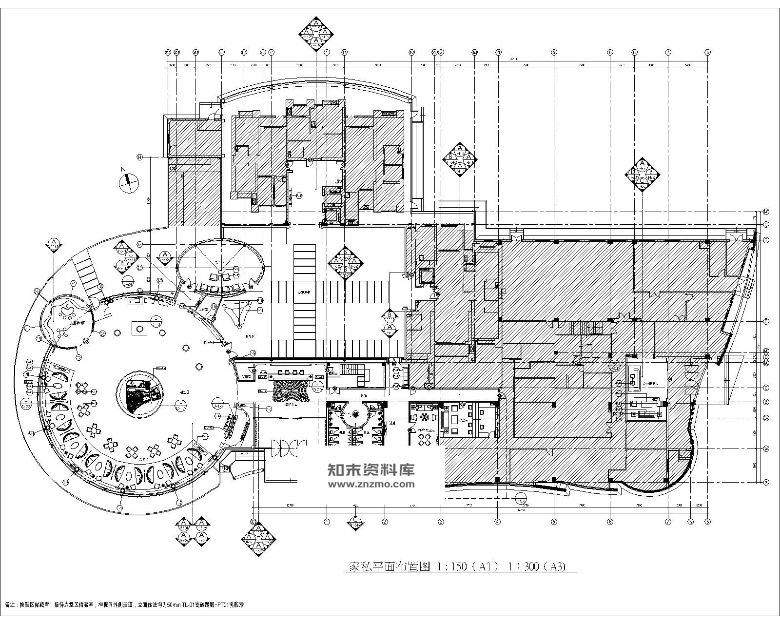 梁志天--大连海洋公园售楼处全套cad施工图