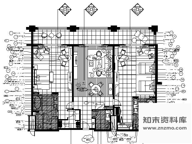 施工图三亚五星级酒店豪华套房施工图