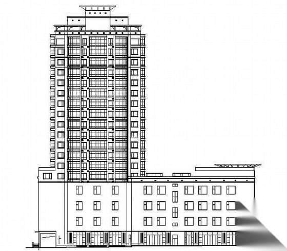 某十八层商住楼建筑施工图（含效果图）