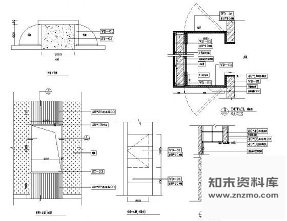 图块/节点酒店传菜口详图