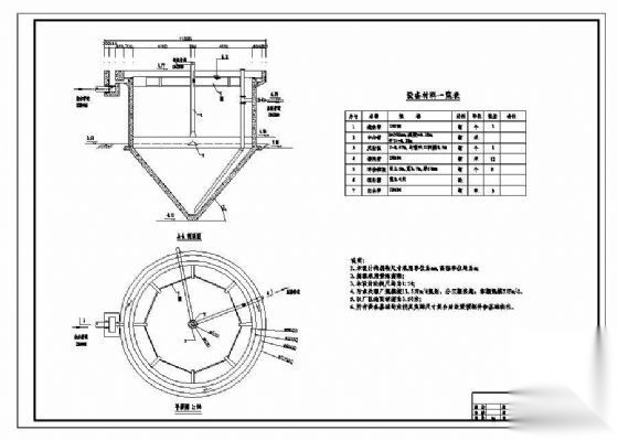 竖流污泥浓缩池工艺图