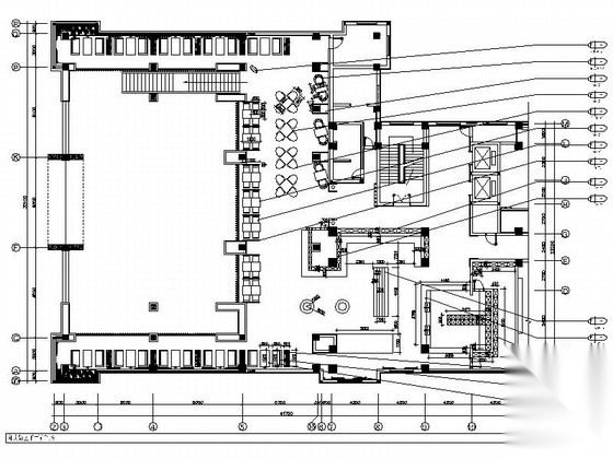 盐城 国家技工现代自助餐区装修施工图