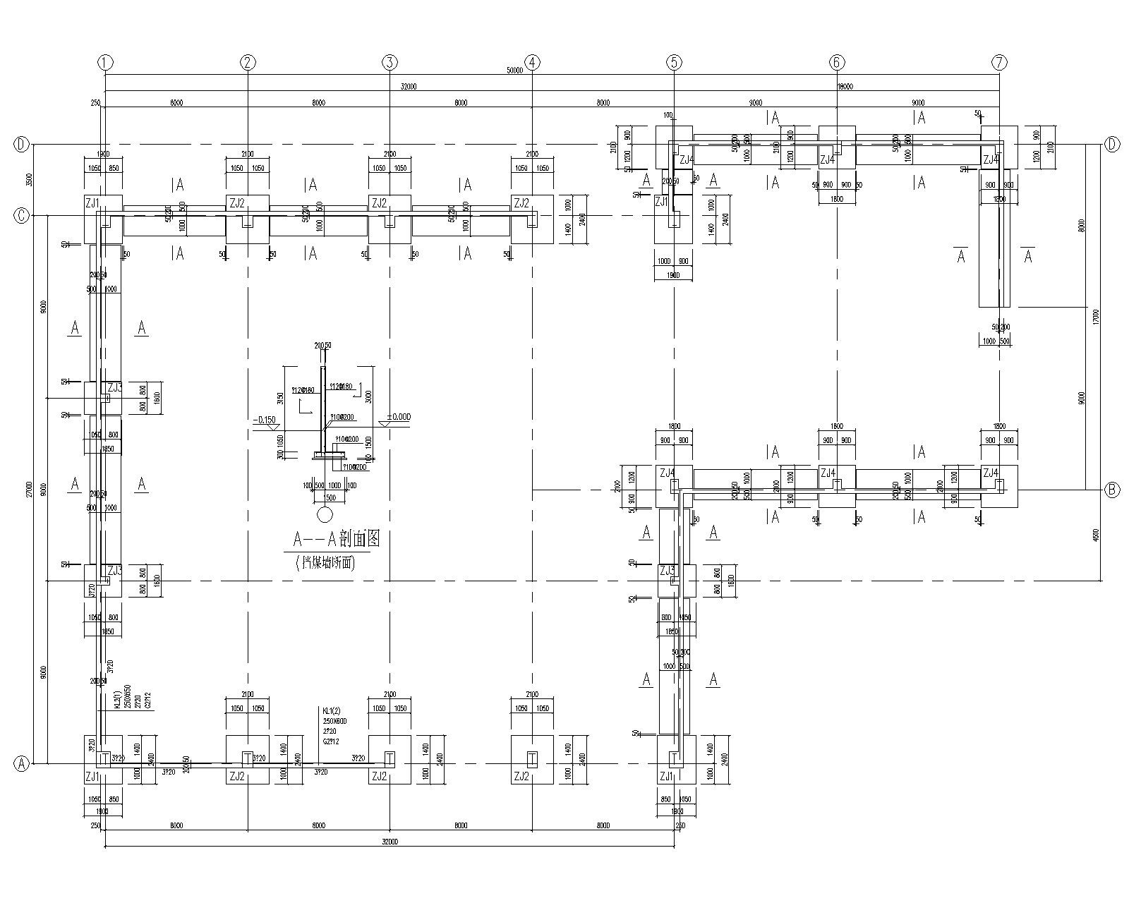 某27米L型平面钢结构厂房施工图（CAD）