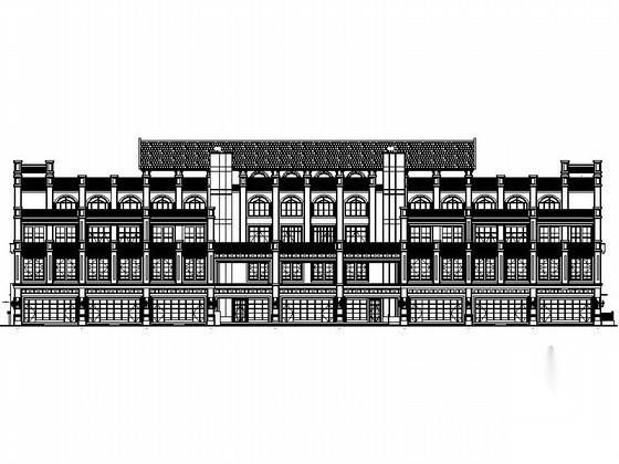 [重庆]某商业广场四层欧式商业用房建筑施工图（3号楼）