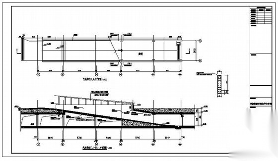 某地下车库坡道节点构造详图 混凝土节点