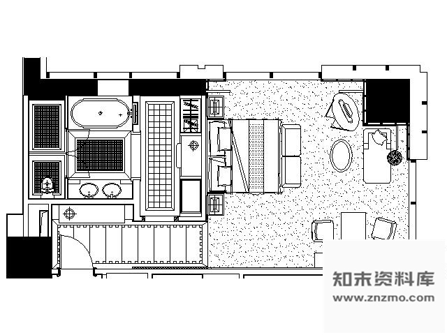 施工图五星豪华酒店A型套房施工图