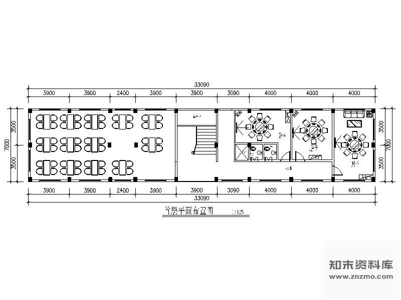 图块/节点会所餐厅楼装饰平面图