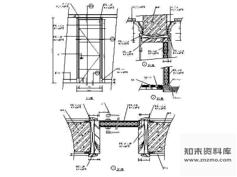 图块/节点欧式门详图 通用节点