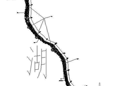 某沿湖绿化带景观设计平面图 休闲景观