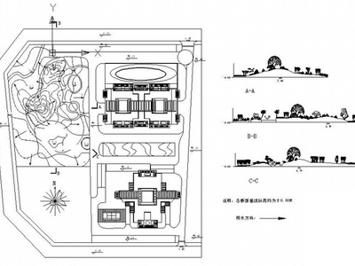 海南小区园林工程全套施工图