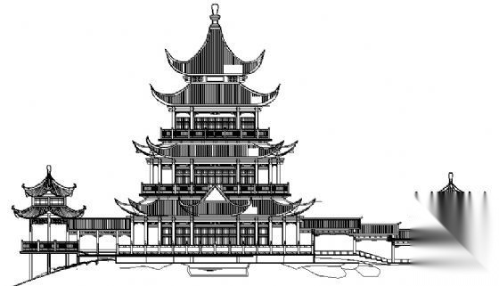 回雁峰回雁阁建筑施工图