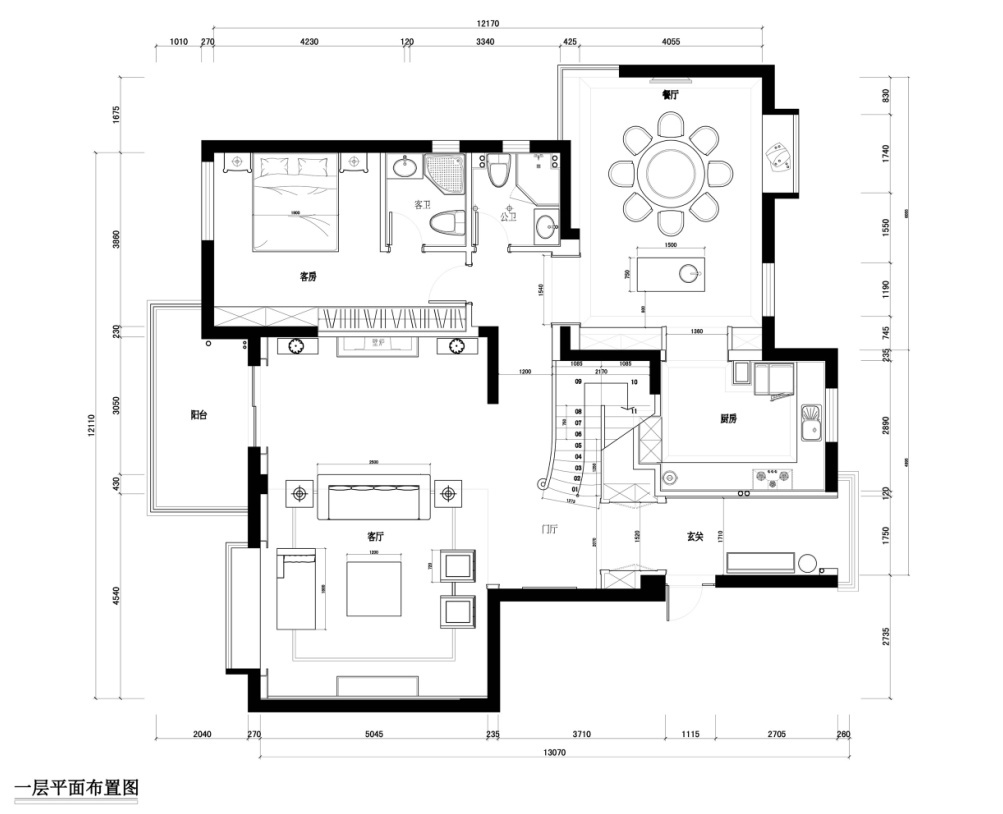 棕榈泉别墅施工图+效果图