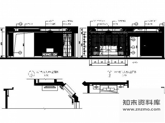 图块/节点样板别墅主人房立面图