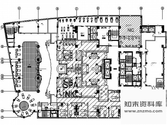 施工图温州某大酒店三层SPA区施工图