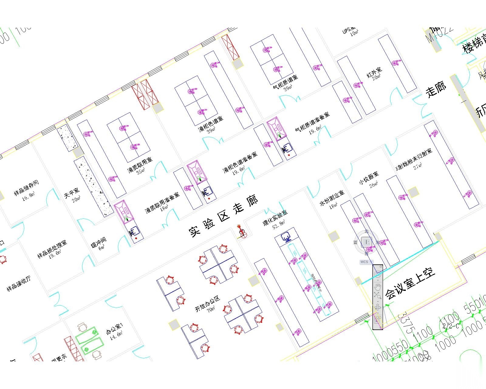 xx科研综合实验室平面图 建筑暖通