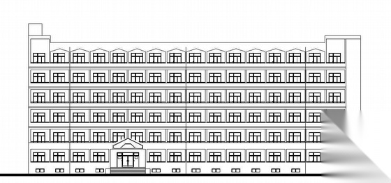 西安市某中学A区学生公寓建筑设计方案图