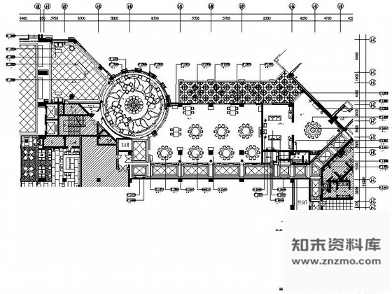 施工图深圳豪华酒店餐厅室内装修CAD竣工图含实景