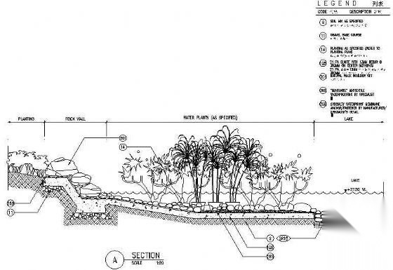 水生植物种植详图