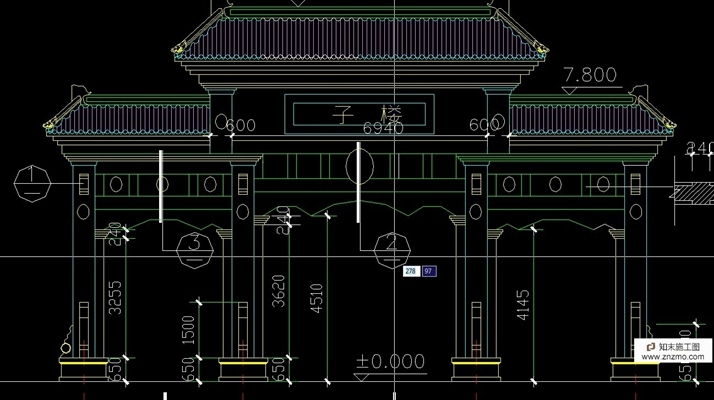 详细别墅牌楼制作施工图