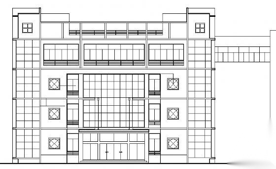 某厂区四层办公楼建筑设计方案图