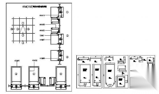 某4KM(160)明框玻璃幕墙结构详图 节点