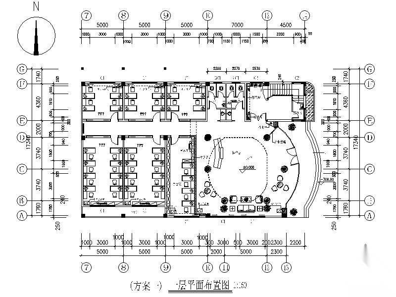 [广东]六层贸易公司办公楼装修图