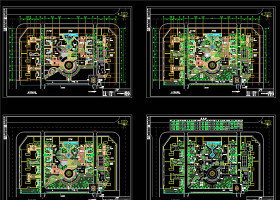 一套细园林广场施工详图CAD景观图纸