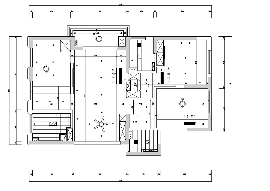 [浙江]原木简约住宅空间设计施工图（附效果图） 平层