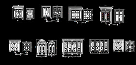 9款大门图库CAD
